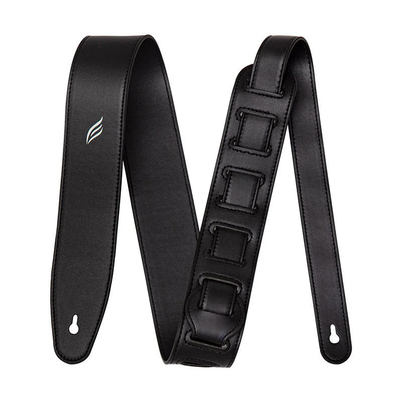 Leather Guitar Strap Black - Image 3